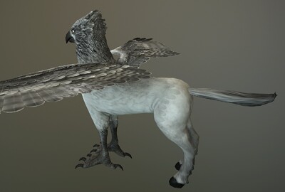 鹰马兽-比克巴克 奇幻动物 次世代_1206736147作品_动物飞禽_cg模型网