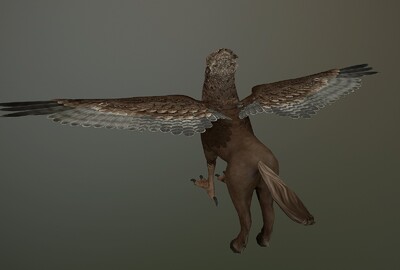 鹰马兽-比克巴克 奇幻动物 次世代_1206736147作品_动物飞禽_cg模型网