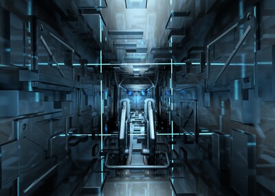 写实科技感隧道场景,隧道,科幻,未来,太空通道,科幻隧道,片头穿越,max