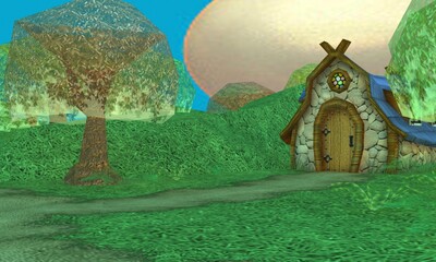 卡通场景 卡通关卡 游戏场景 简模 q版 卡通 rpg关卡 rpg场景