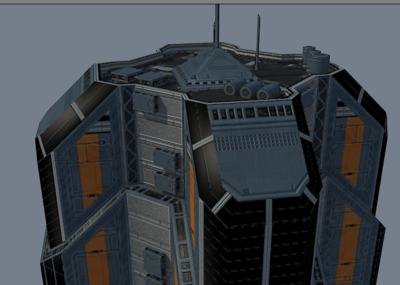 科幻建筑群 精细未来科幻建筑 基站 科幻基地 科幻未来实验室 未来