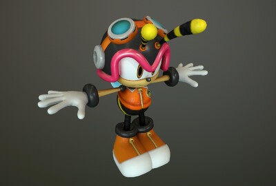 卡通形象 索尼克-查蜜 charmy 简模 小黄蜂 可爱蜜蜂