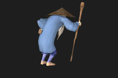 古代农夫 带草帽的山野老者 乡村老头 可以作为渔夫 村夫