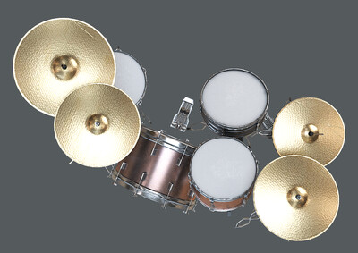 pbr 架子鼓 次世代 简模 打击乐器 爵士鼓 drum kit 表演 演唱会 摇滚