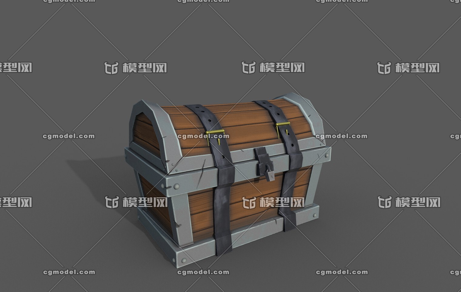 古代木箱子宝箱次时代贴图