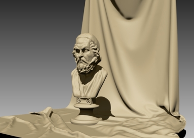 雕塑静物石膏头像诗人荷马胸像