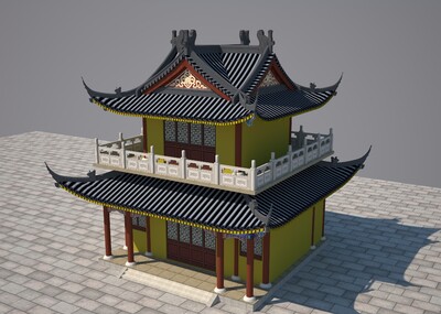 钟鼓楼 钟楼 鼓楼 古建 寺庙鼓楼 庙宇钟鼓楼 仿古建筑 寺庙建筑 庙宇