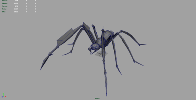 卡通蜘蛛 长脚蜘蛛 蜘蛛精 蜘蛛怪_不会飞的超人作品_动物昆虫_cg模型