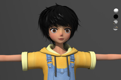 高质量卡通男孩 卡通角色 小男孩 boy 卡通学生 穿背带裤的小帅哥 可