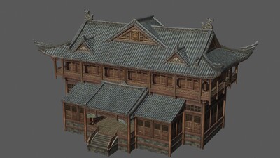 中国 古代建筑模型-古代场景模型库-3ds Max(.max)模型下载-cg模型网
