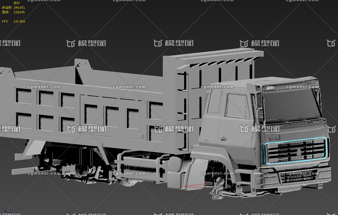 豪沃卡车斯太尔王自卸车_sllking俊作品_车辆大卡车_cg模型网