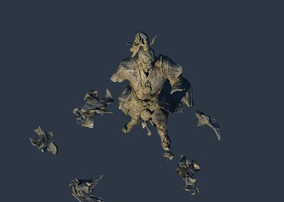 石块.破碎雕塑 雕像 人物雕刻