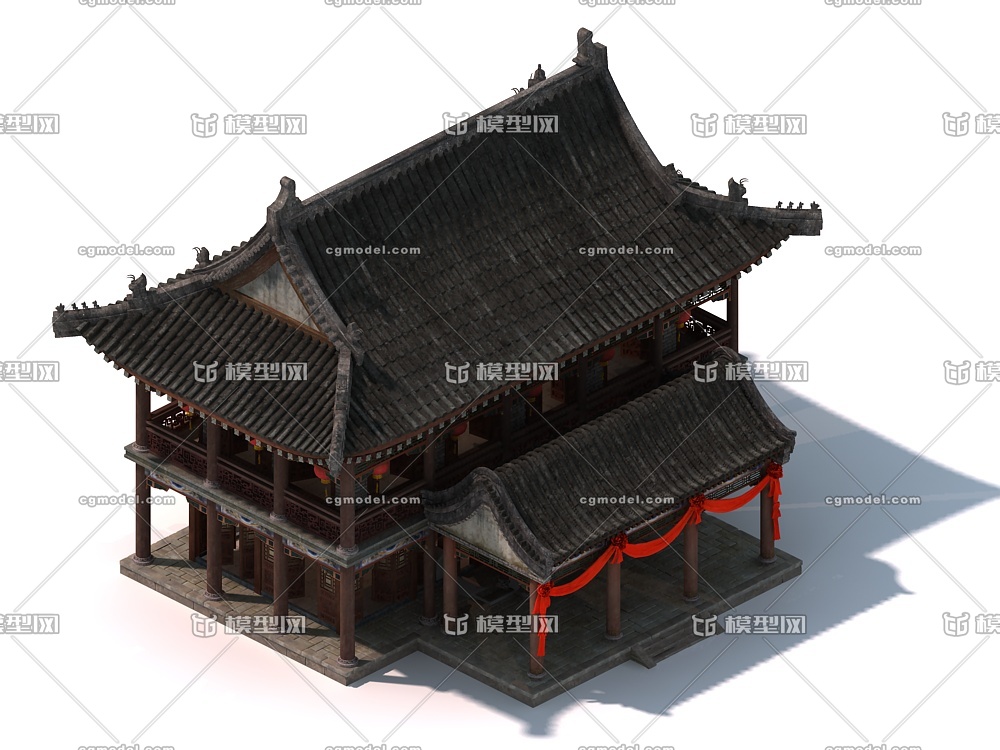 古代建筑模型 高**模型-历史建筑模型库-3ds Max(.max)模型下载-cg模型网