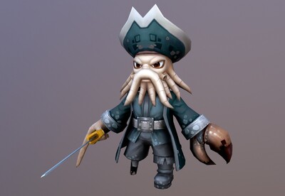 卡通q版 章鱼海盗 戴维琼斯-davyjones