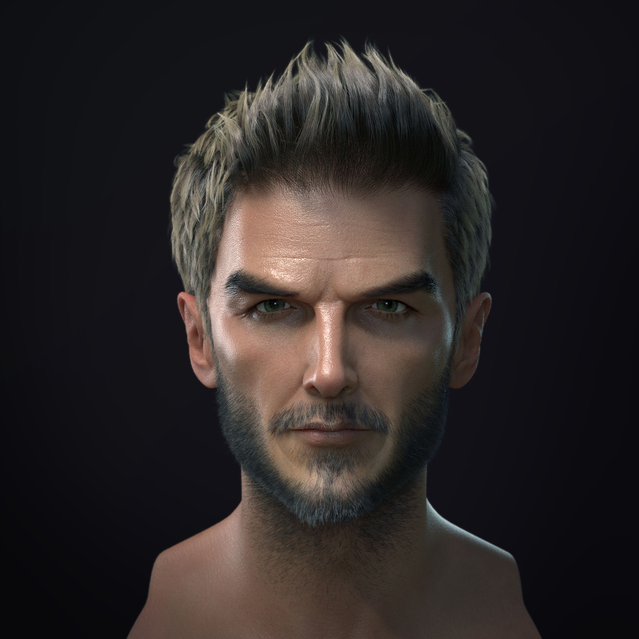 男人头渲染练习