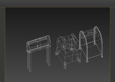 手绘 邮箱低模 邮筒 信箱 铁箱 铁皮箱