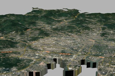 厦门地形3d模型厦门沙盘