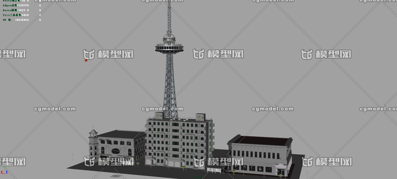 写实龙塔场景_2009su_sen作品_建筑历史建筑_cg模型网