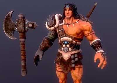 次世代 pbr 中世纪 野蛮人 战士 原始部落 蛮族 野人 斯巴达 勇士