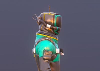 次世代 pbr 科幻 科学实验服 生化 太空服 防护服 防化服 连体工装