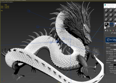 高精度龙模型.青龙,中国龙,中国青龙 ,可打印,雕塑龙