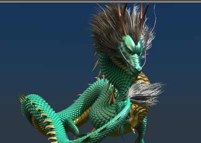 高精度龙模型.青龙,中国龙,中国青龙 ,可打印,雕塑龙