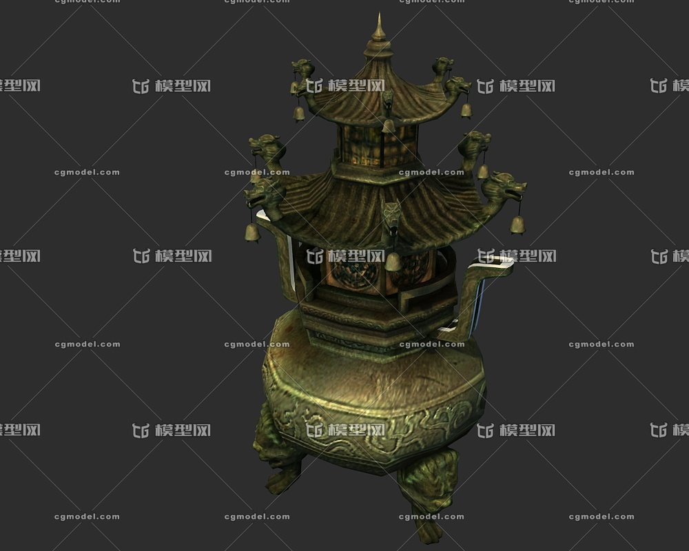 炼丹炉 香炉模型-古代场景模型库-3ds Max(.max)模型下载-cg模型网