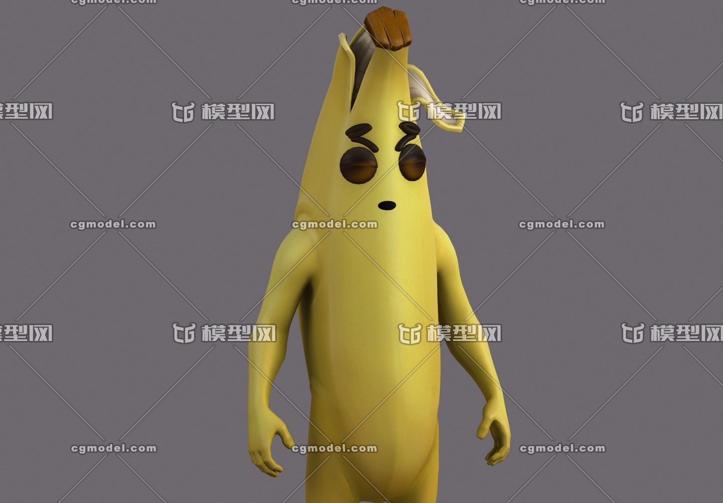 卡通 香蕉人 banana man 水果香蕉 手绘贴图