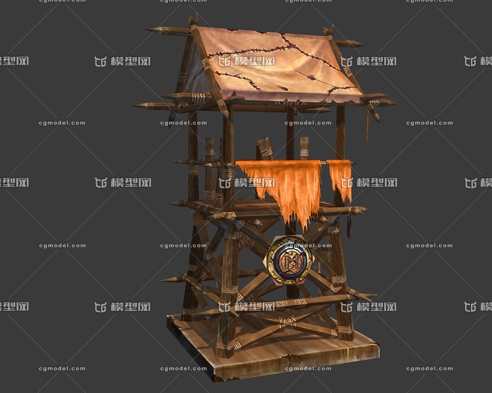 古代瞭望塔 古代箭塔模型-古代场景模型库-3ds Max(.max)模型下载-cg模型网