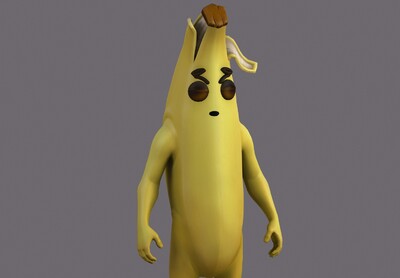 卡通 香蕉人 banana man  水果香蕉  手绘贴图