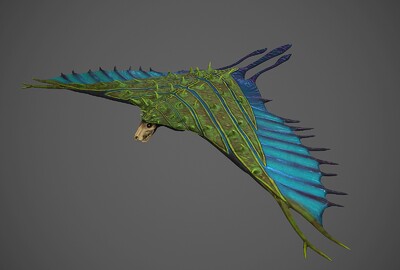 奇幻生物-蜷翼魔 神奇动物 写实 次世代 魔法世界生物