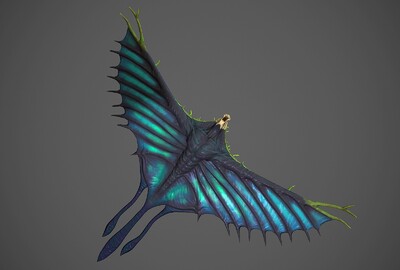 奇幻生物-蜷翼魔 神奇动物 写实 次世代 魔法世界生物