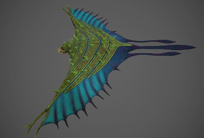 奇幻生物-蜷翼魔 神奇动物 写实 次世代 魔法世界生物