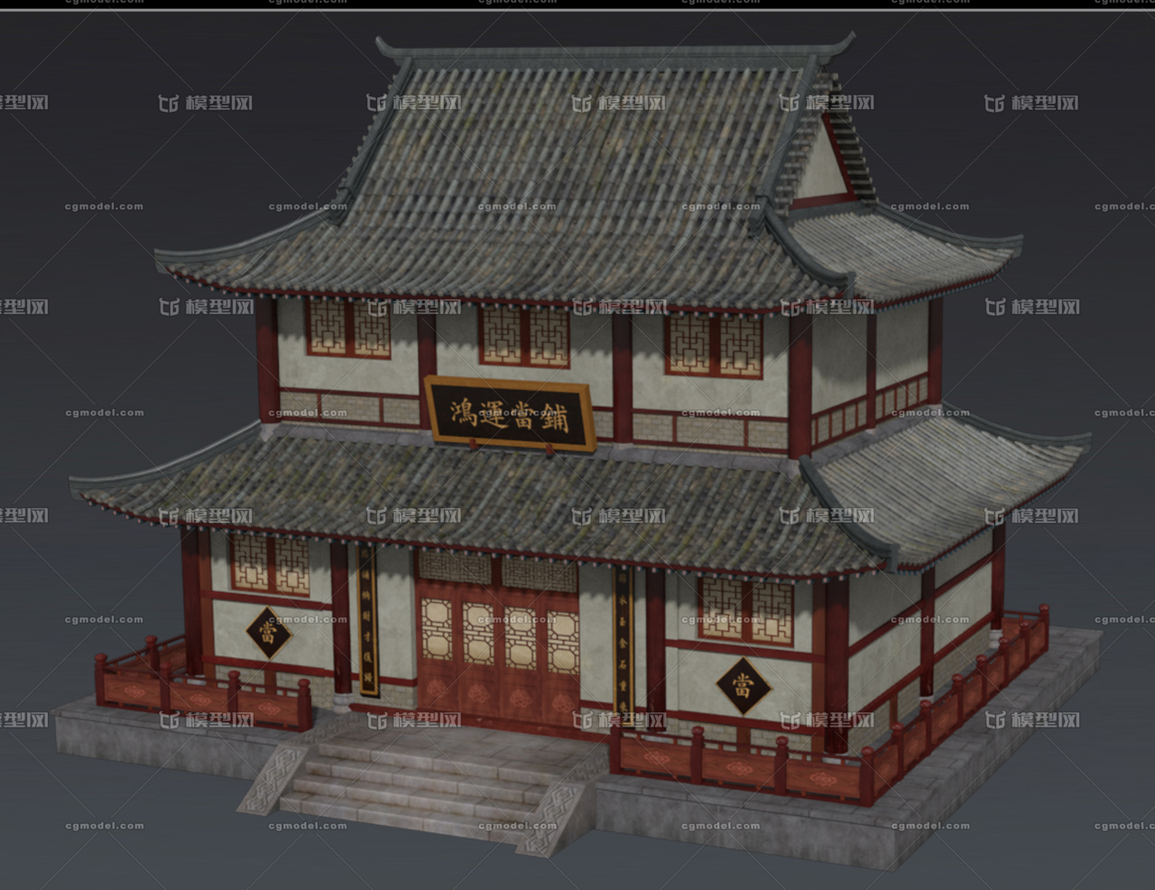 古代建筑 建筑模型-历史建筑模型库-Maya(.ma/.mb)模型下载-cg模型网