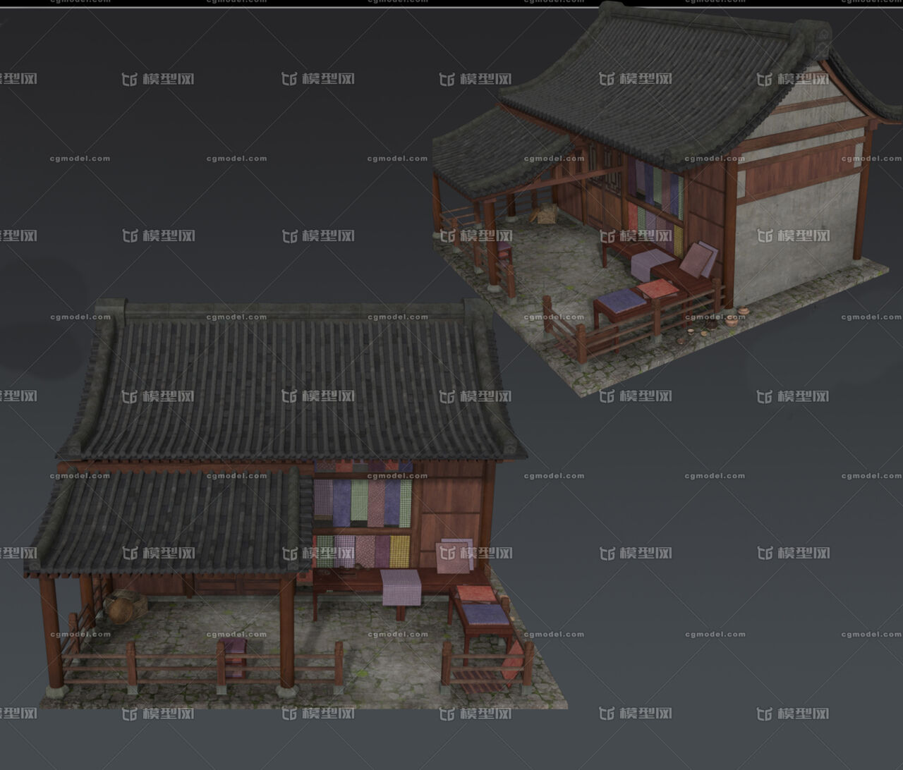 古代建筑 古建筑模型-历史建筑模型库-Maya(.ma/.mb)模型下载-cg模型网