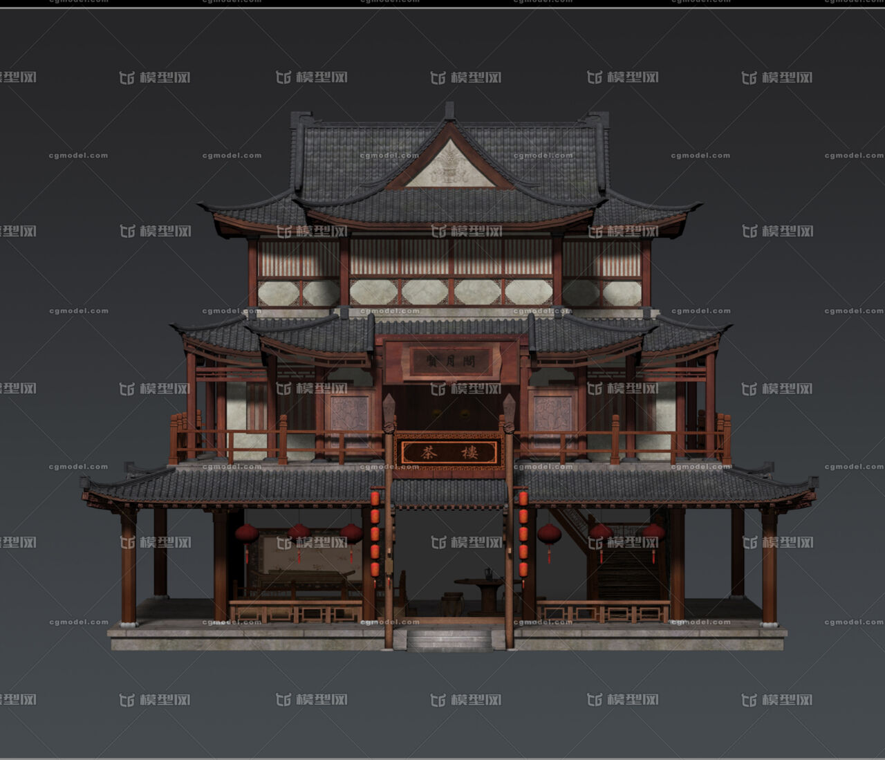 古代建筑 建筑模型-历史建筑模型库-Maya(.ma/.mb)模型下载-cg模型网