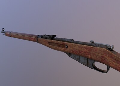 mosin-nagant 莫辛-纳甘步枪_18537776869作品_武器枪械模型_cg模型网