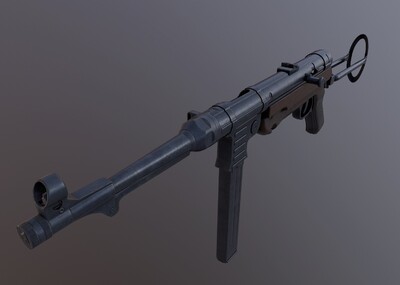 mp40冲锋枪 军事武器枪械"施迈瑟冲锋枪 二战德国使用 2k贴图