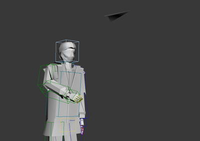 纸片人 折纸人 纸人骑车 叠纸人