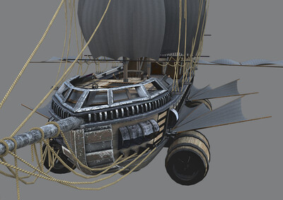 pbr次世代 海盗船 奇幻飞艇 魔幻 梦幻飞船 蒸汽朋克 哥特式 古代船