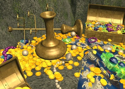 各种宝箱,财宝,金银珠宝,宝藏金库藏宝洞元宝金币珠宝瓷器