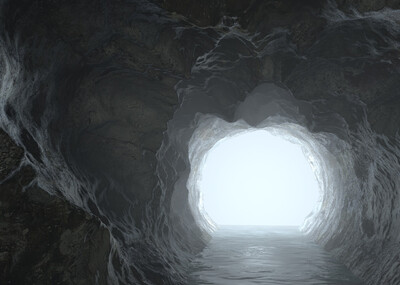 山洞 洞穴 洞窟 穴居 出口 cinema4d 模型