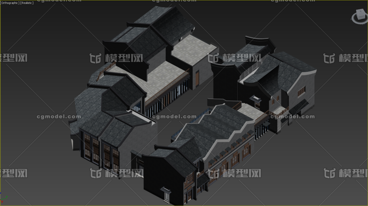 中式建筑 古建 现代古建 高模 住宅房古建 多栋古建模型-历史建筑模型库-3ds Max(.max)模型下载-cg模型网