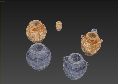 柺子 陶瓷 瓦罐 古代容_leojinwing作品_雕塑/文物文物器皿_cg模型網