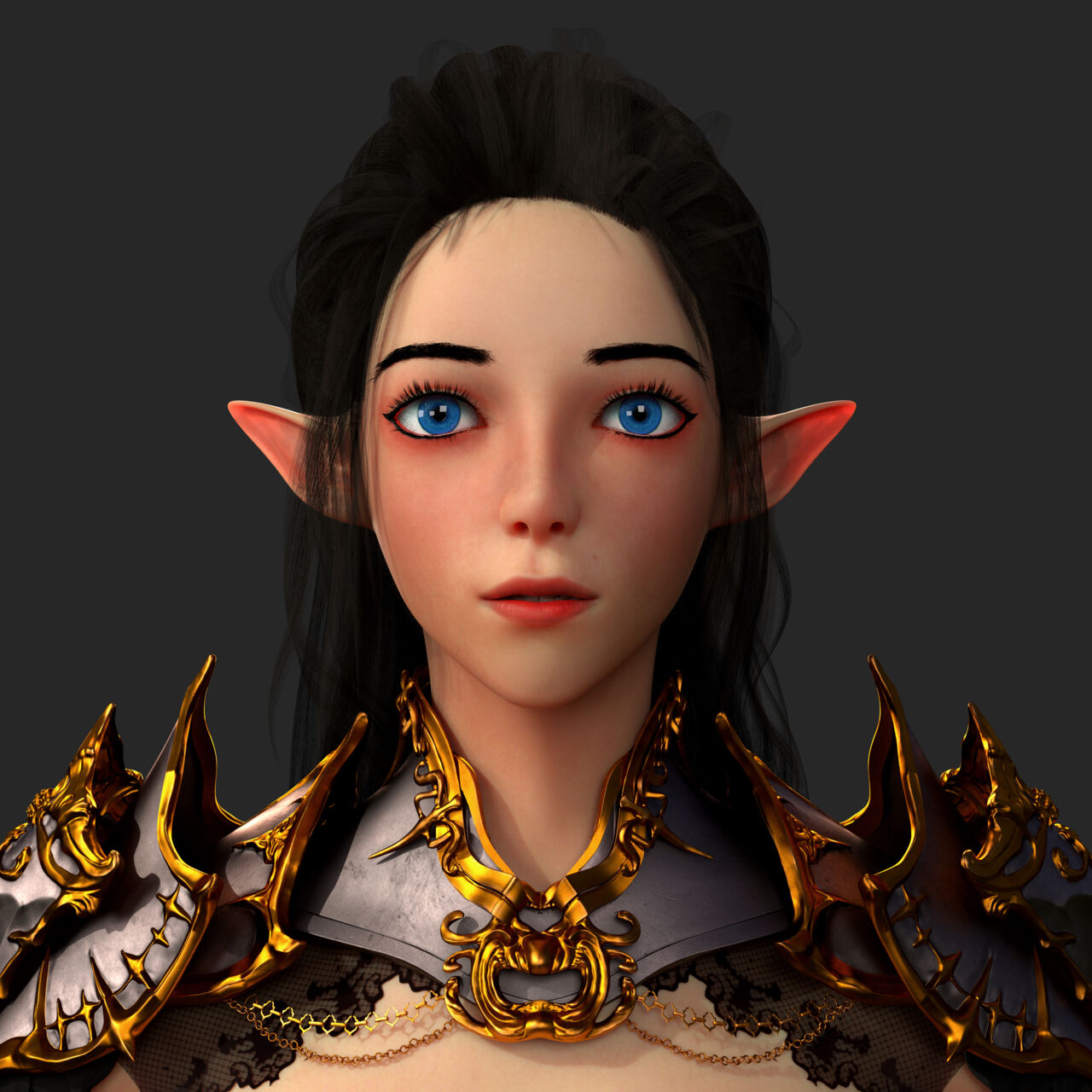 女精灵_李问天作品_角色/人物/生物_cg模型网