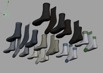 男女通用袜子棉袜保暖袜子模型合集