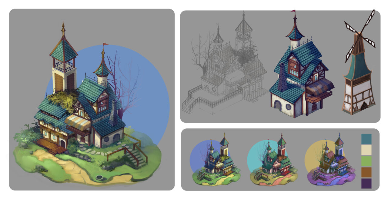 建筑原画设计_火星时代edu作品_场景/空间/建筑_cg模型网