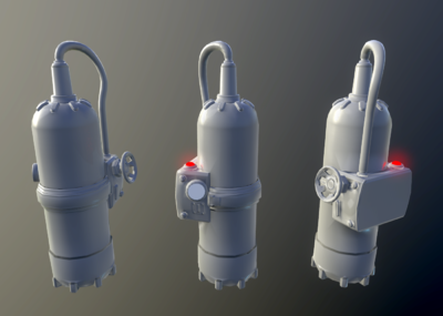 次世代 pbr 卡通 潜水设备 潜水装备 氧气罐 氧气瓶