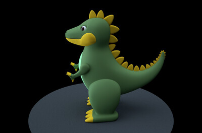 卡通小恐龙c4d模型动画