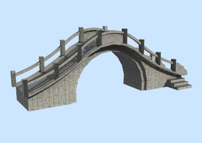 古代跨河拱桥 古桥 石桥_王小亚作品_建筑历史建筑_cg模型网